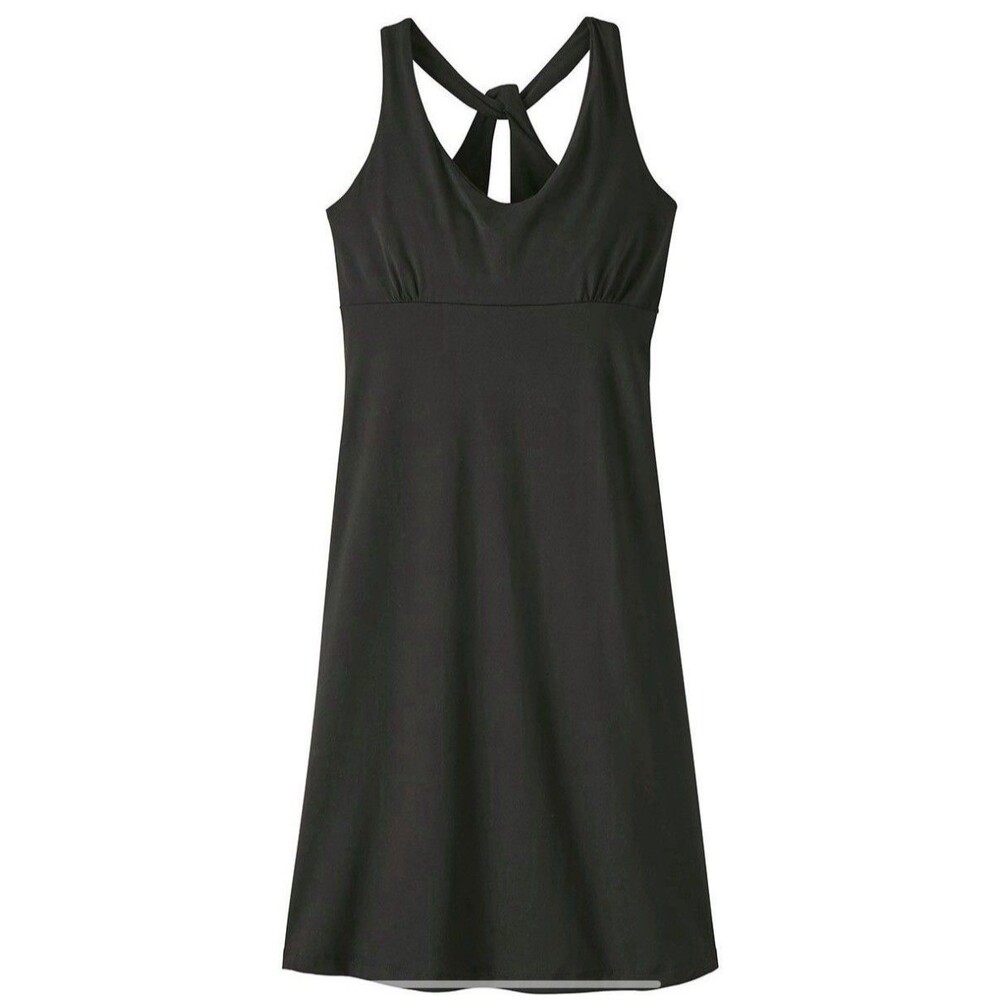 Patagonia Women's Magnolia Spring Dress Ink Black Performance Knit Sz L